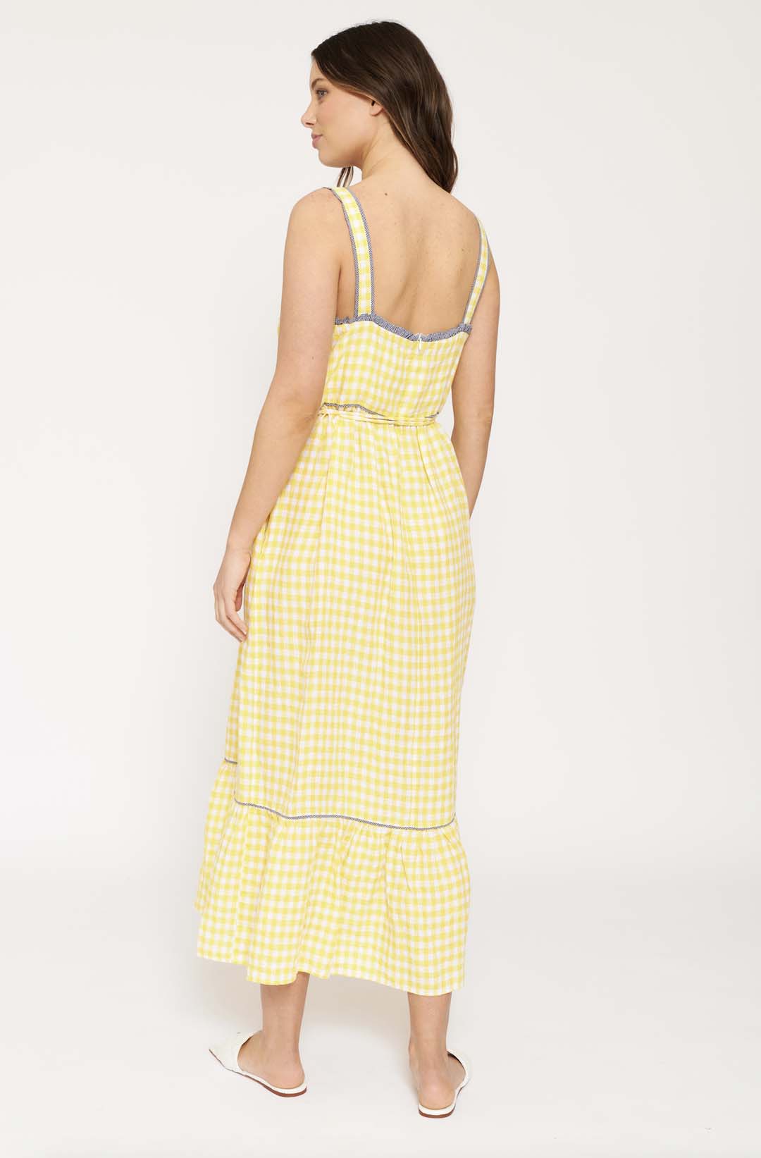 Dreamer Dress in Banana Gingham