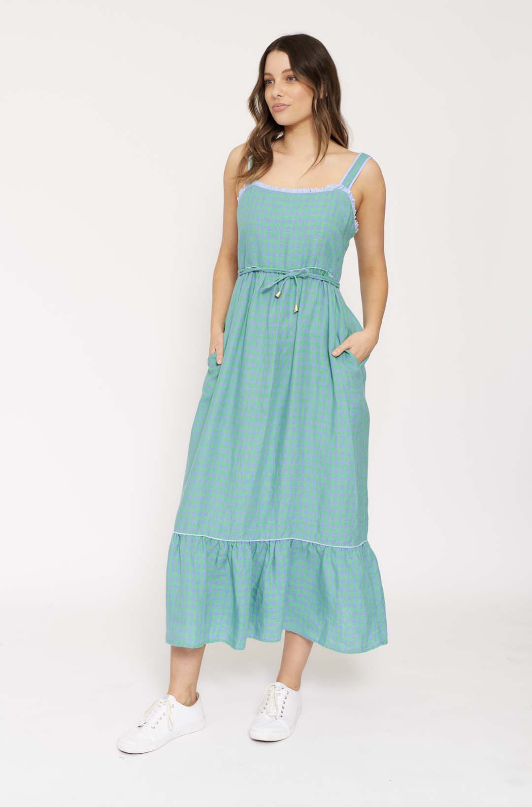 Dreamer Dress in Cornflower Gingham