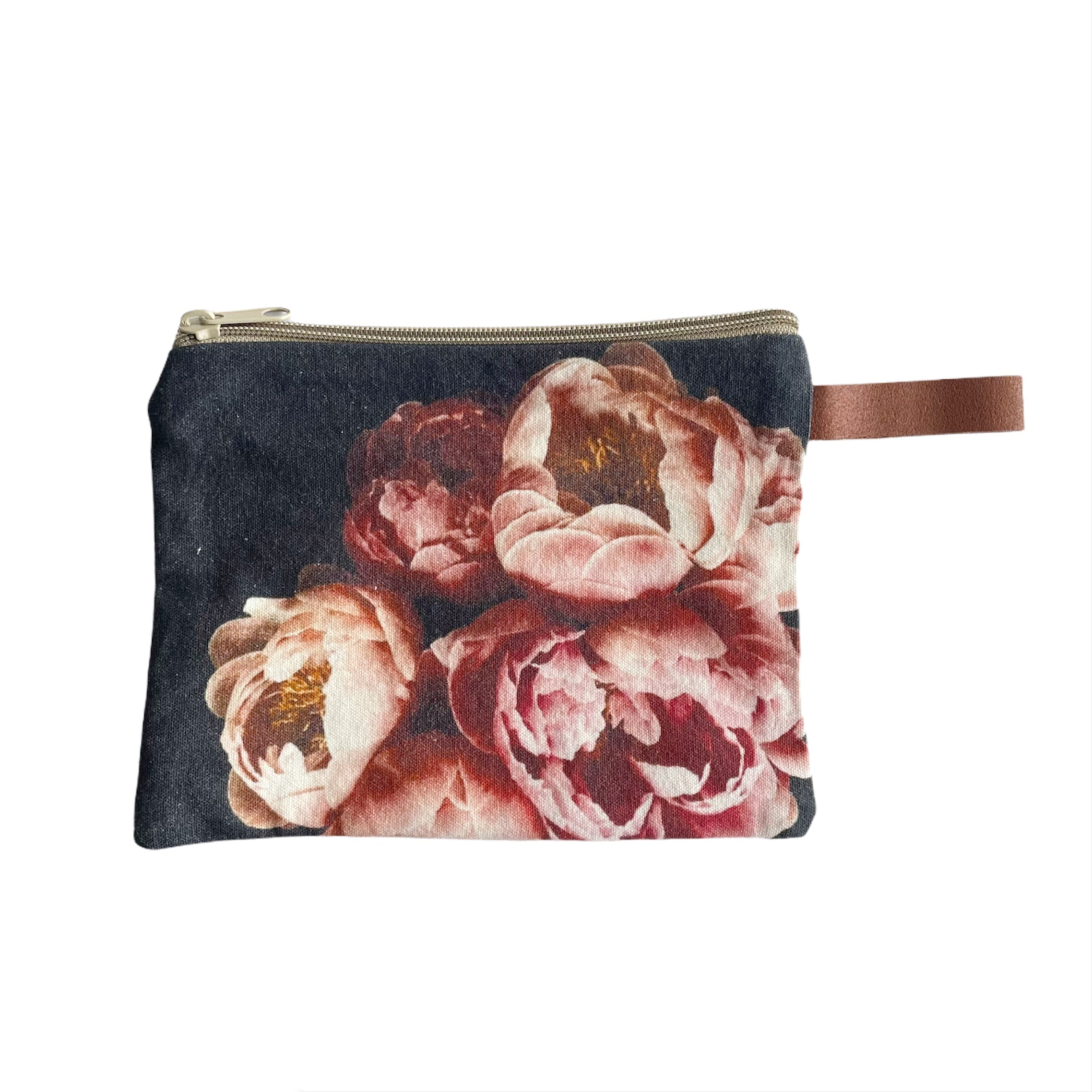 Dark Vintage Flower Coin Purse