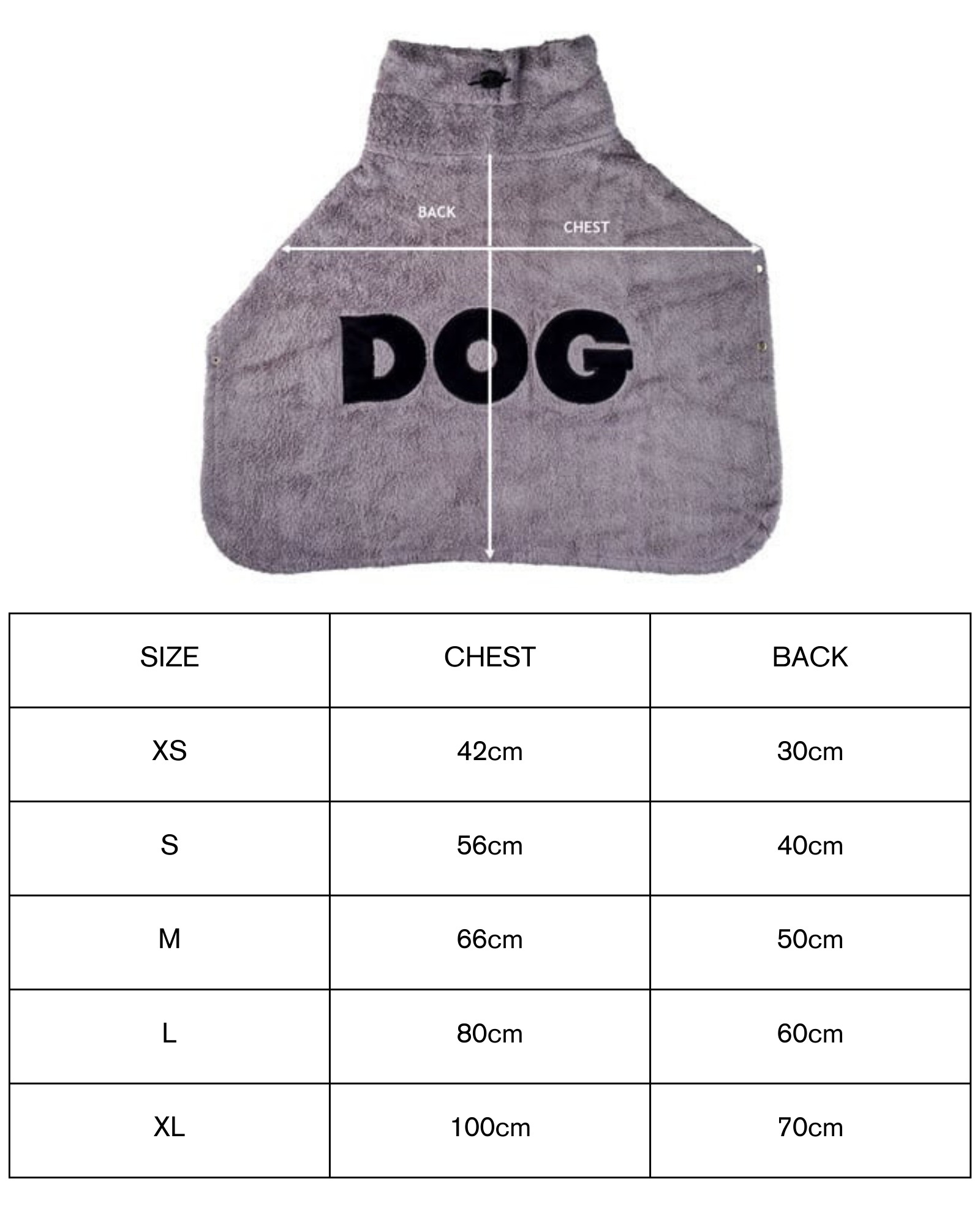 DOG Poncho Towel in Grey