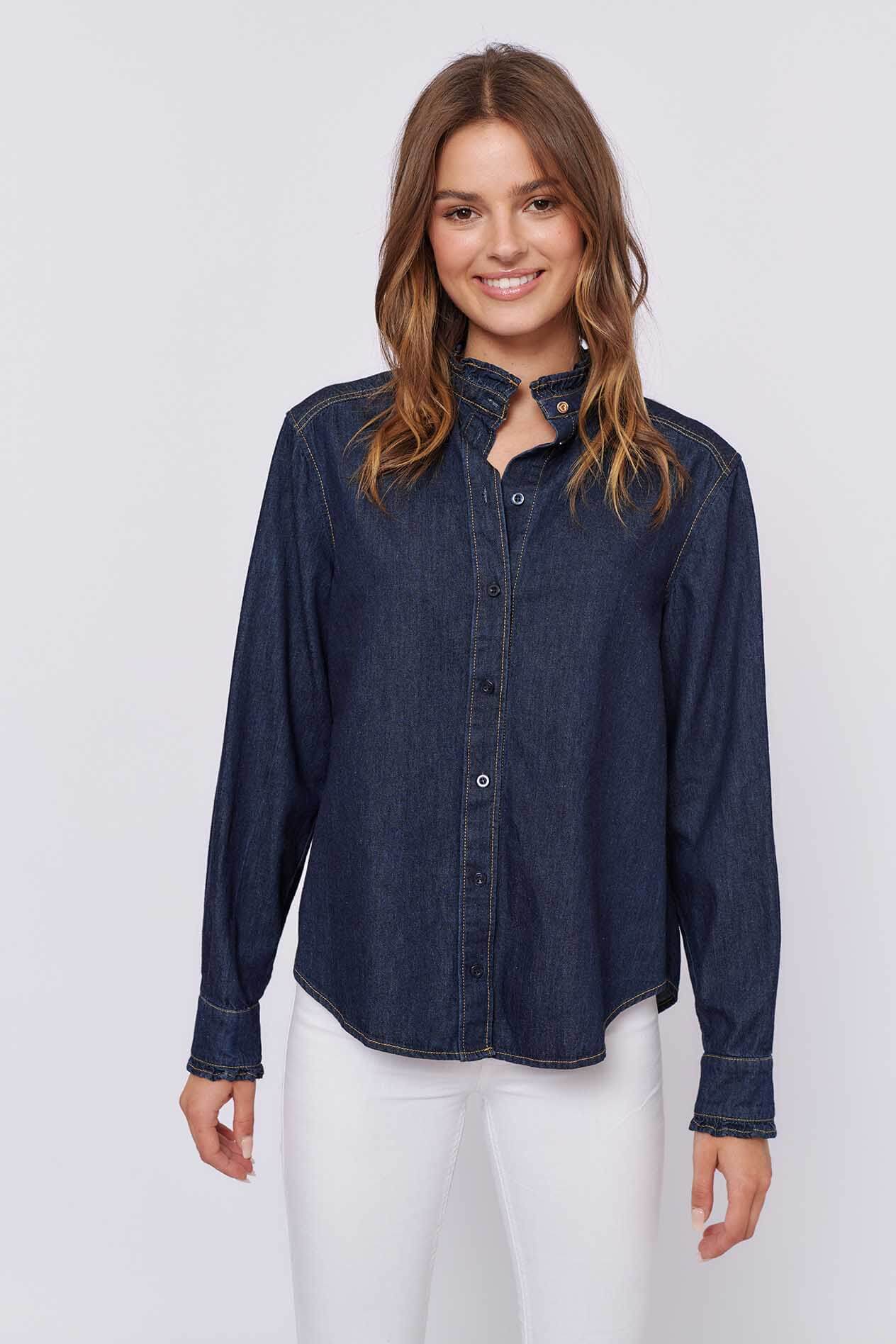 Belissima Shirt in Indigo Denim