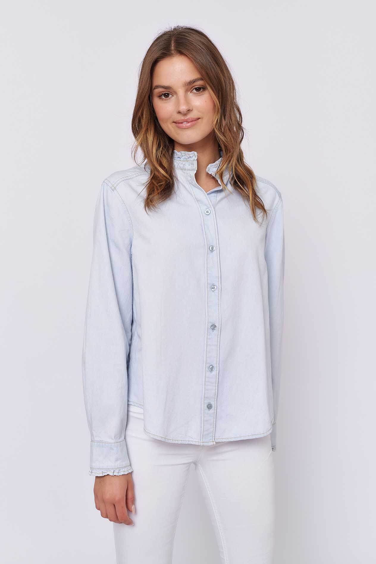 Belissima Shirt in Pale Blue Denim