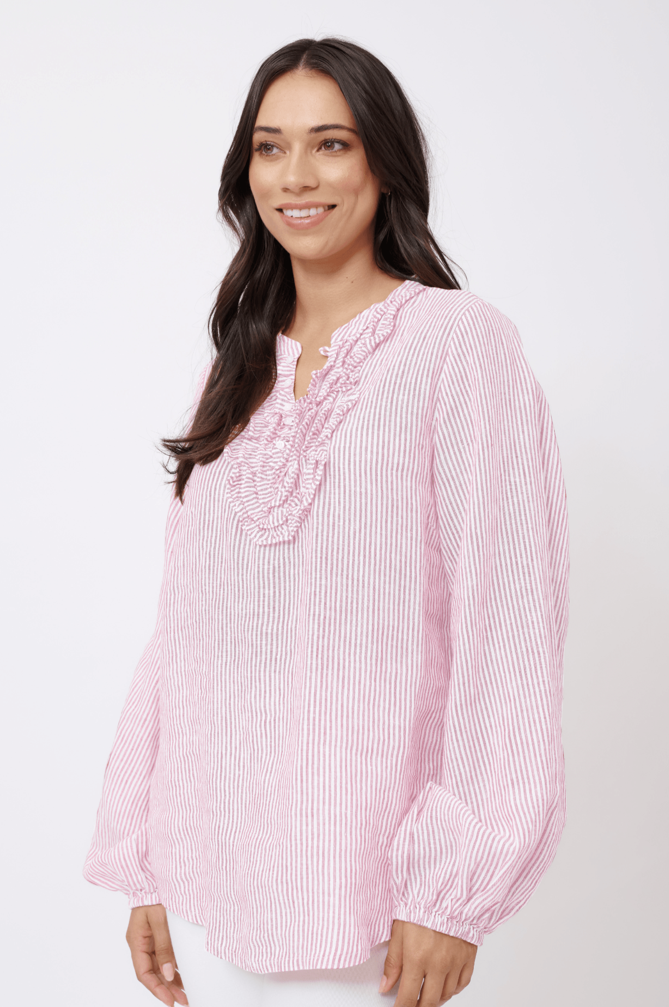 Keira Shirt in Pink Stripe