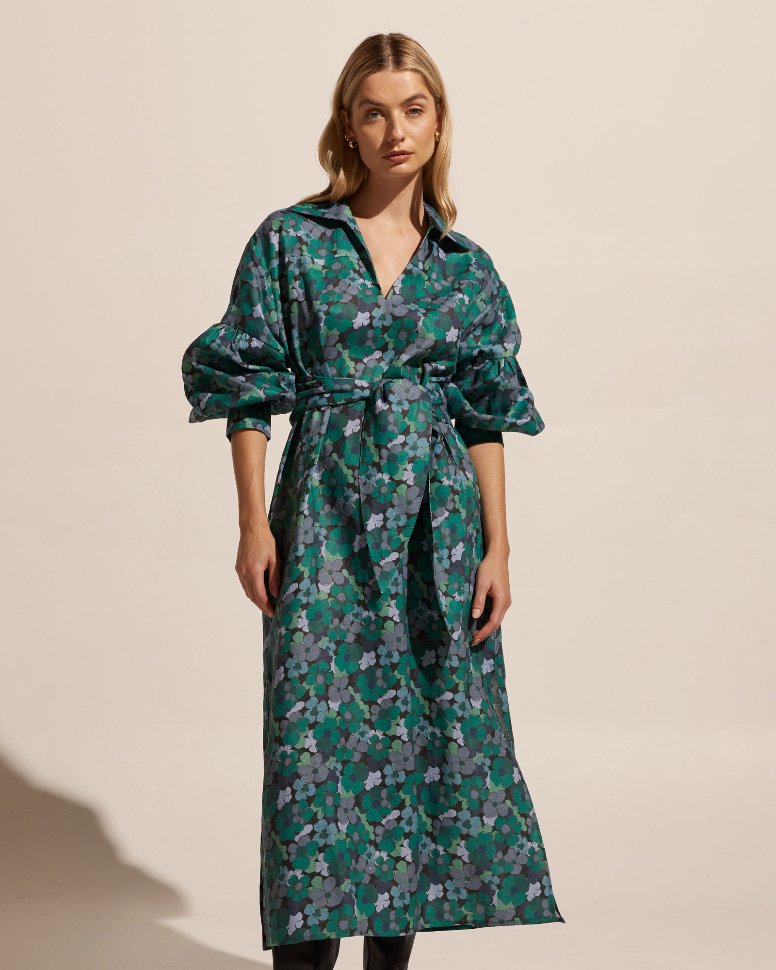 Beeline Dress in Juniper Floral