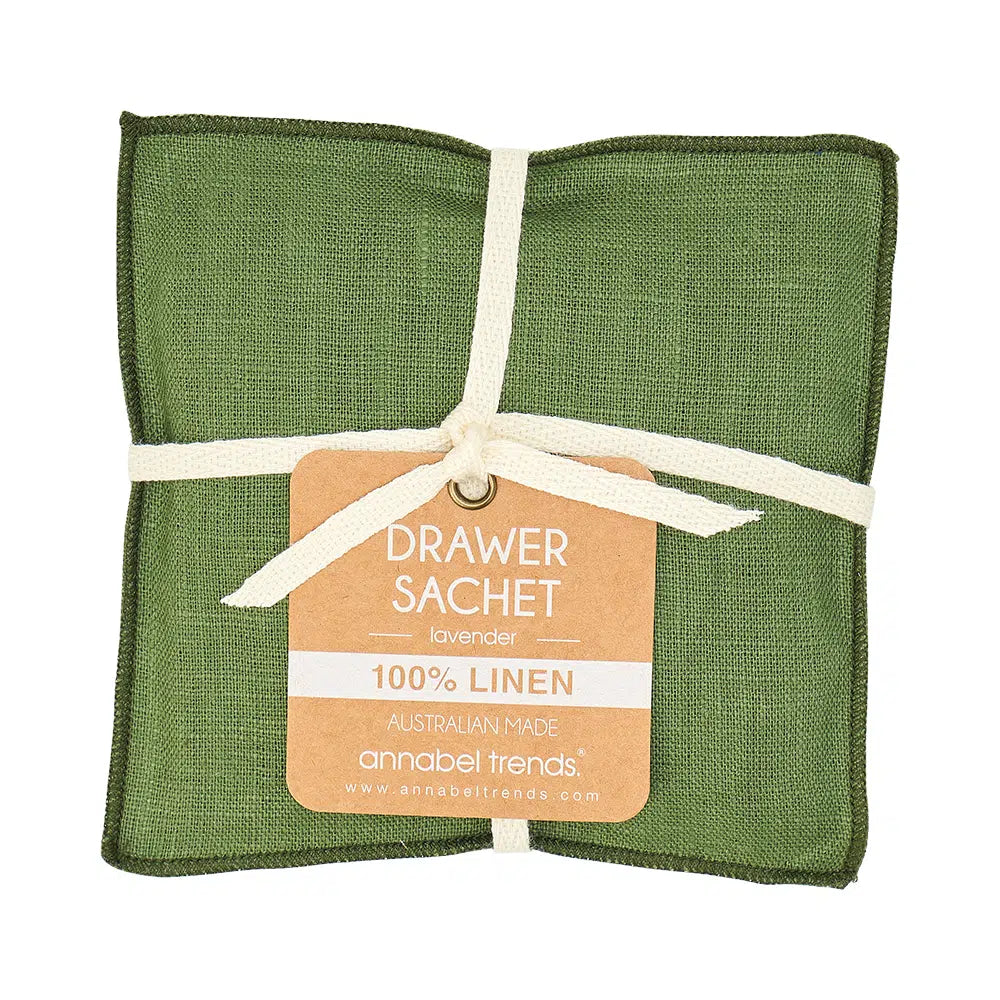 Drawer Sachet - Linen - Bush Green