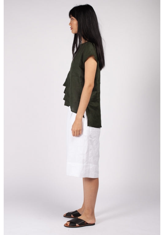 Fuzuki Fold Top in Khaki