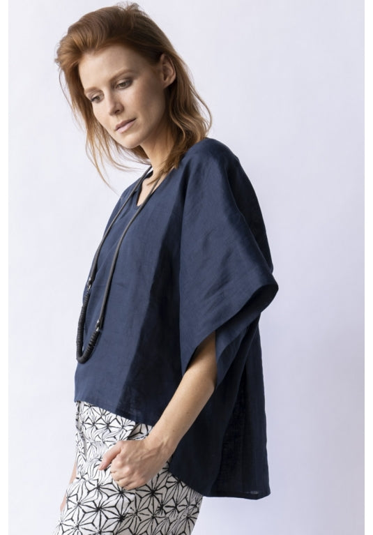 Fuzuki Top in Navy