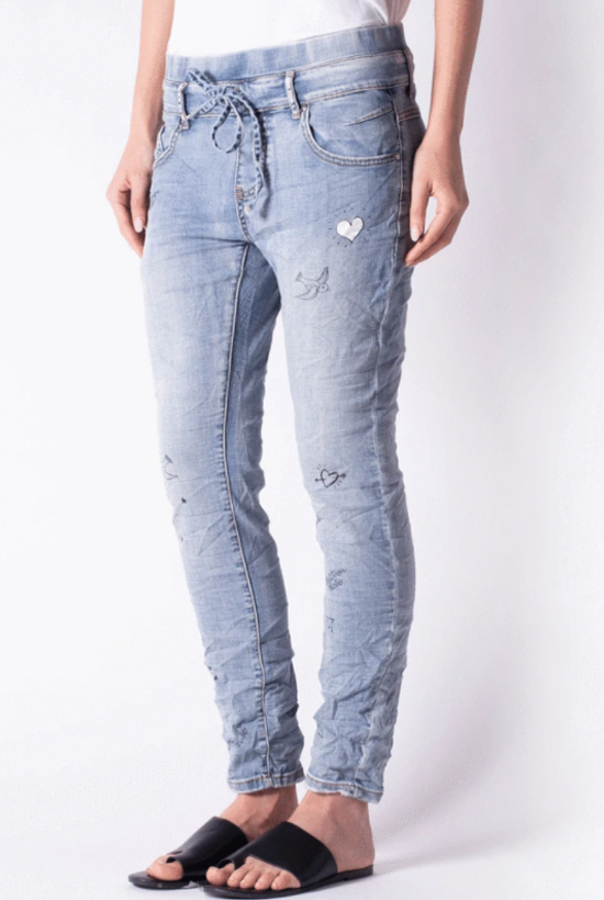 FreeBird Jogger Jeans in Light Denim