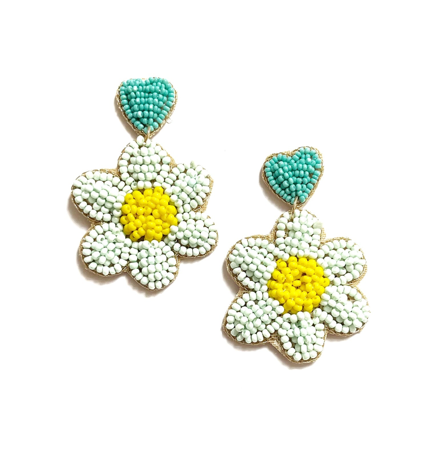 Beaded Flower Power Earrings