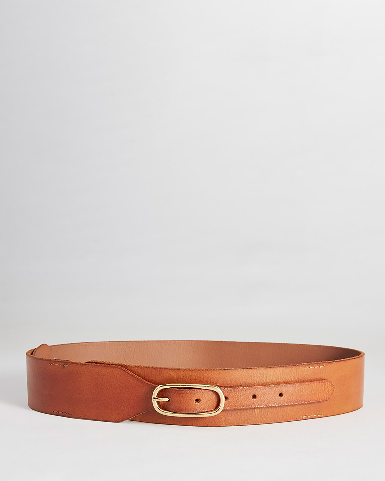 Keating Wide Leather Belt in Tan