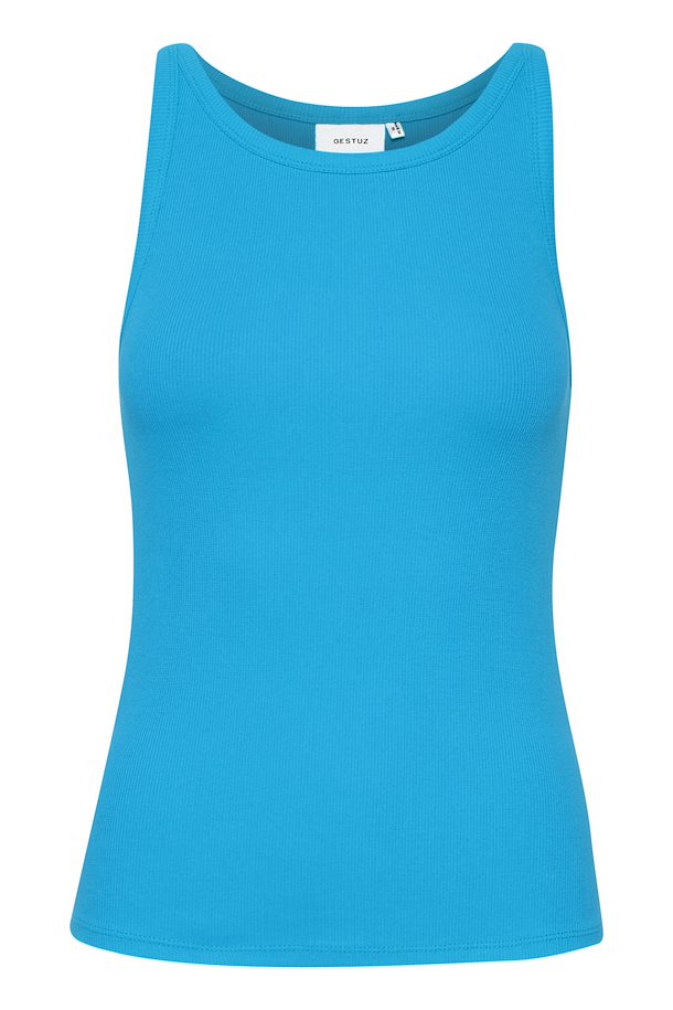 Drew Jersey Top in Malibu Blue