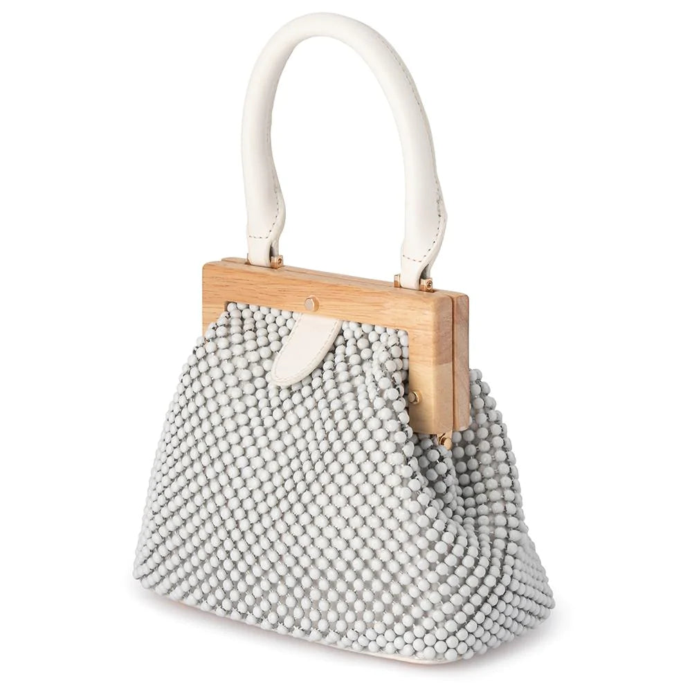 Marlo Ball Mesh Bag in White