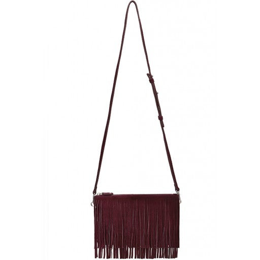 Mighty Purse Crossbody - Fringe - Red