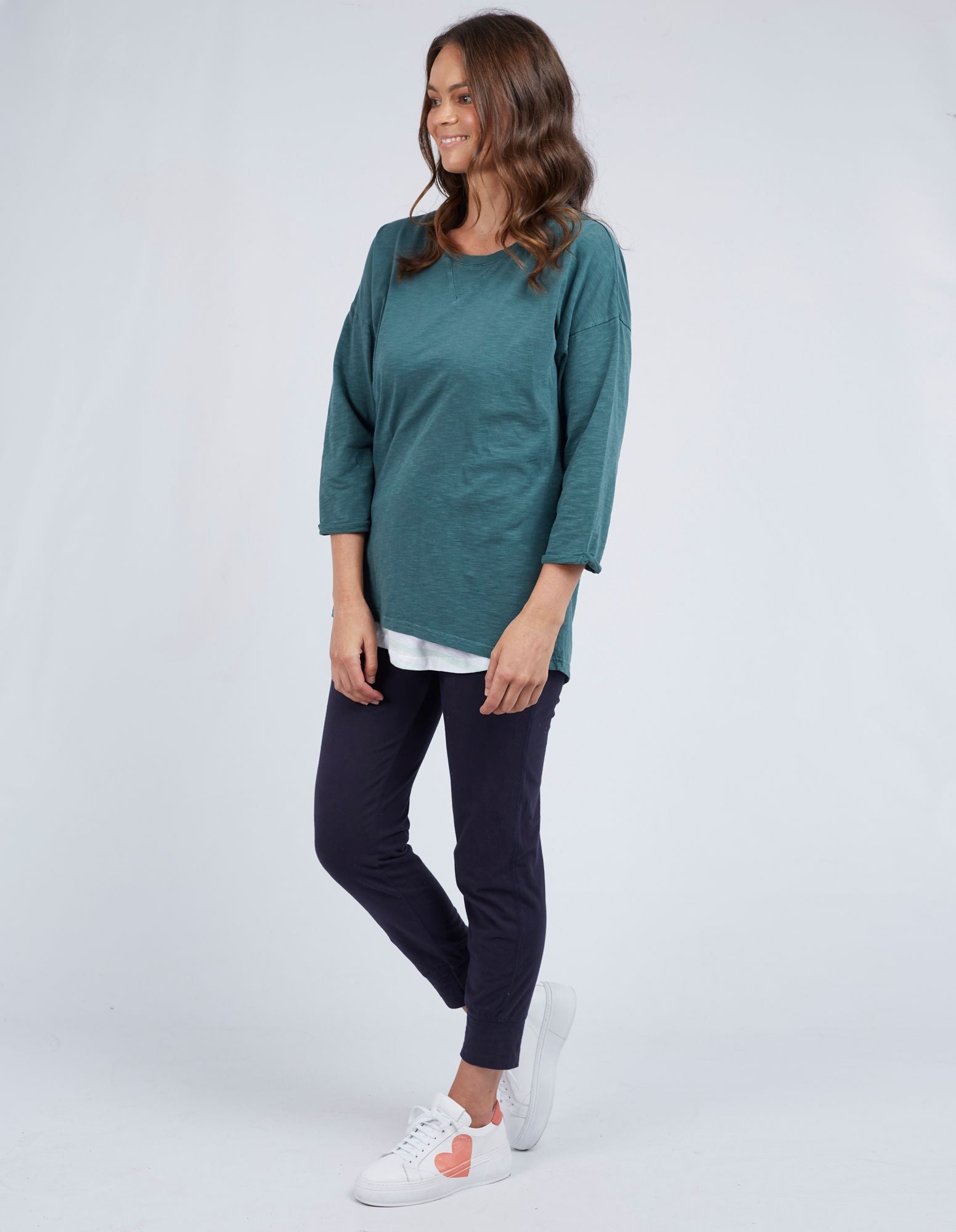 Annie 3/4 Sleeve Tee in Rosemary