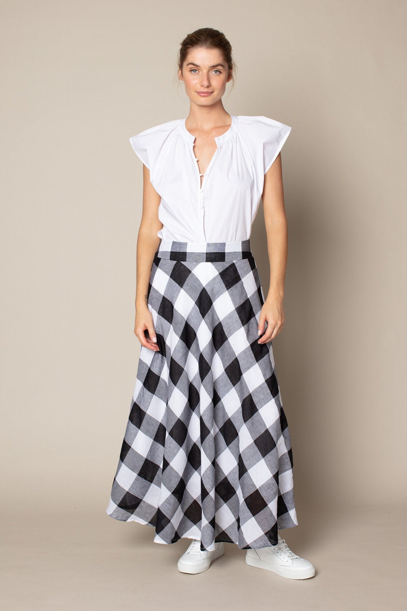 Echelon Skirt in Penguin Check