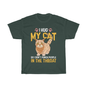 I hug my cat – Unisex Heavy Cotton Tee - AU