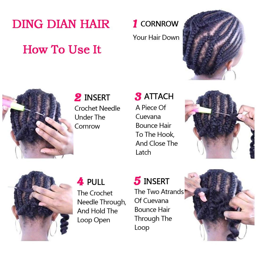 Ding Dian Synthetic Braiding Hair Extensions Kanekalon Hair Qphair