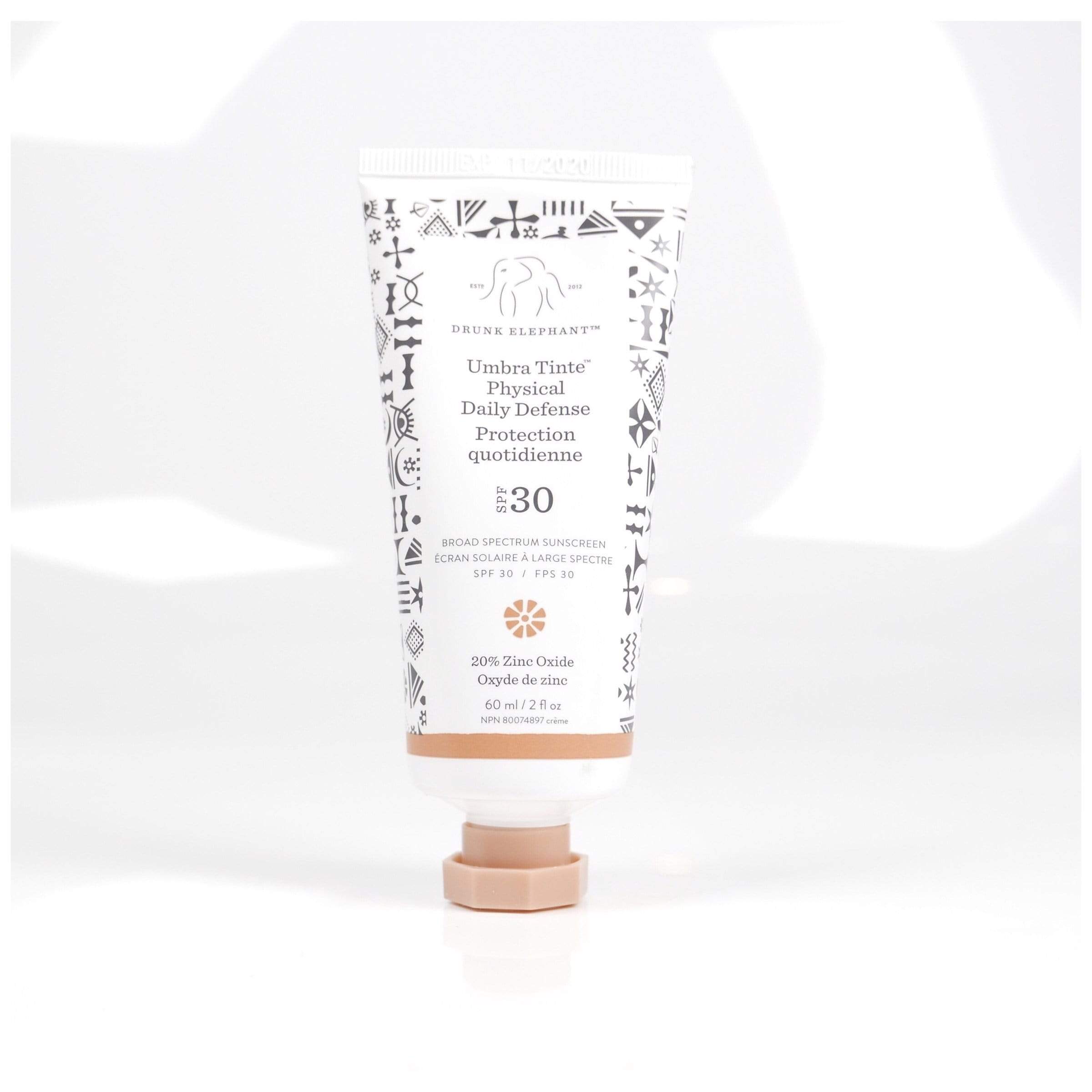 drunk elephant umbra sheer physical defense spf 30 swatch