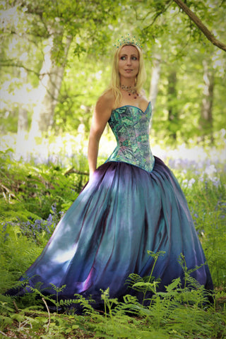 Wedding Gown by Uptight Clothing, Bodice patterned velvet from Meikie Designs