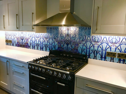 Blue stag full wall splashback