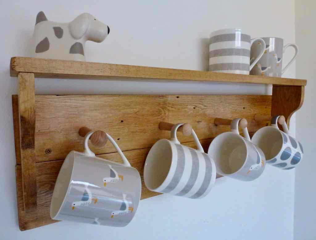 kitchen wall mug rack