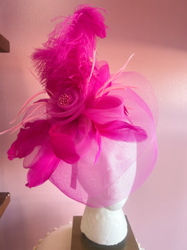 Hot Pink Lady Fascinator