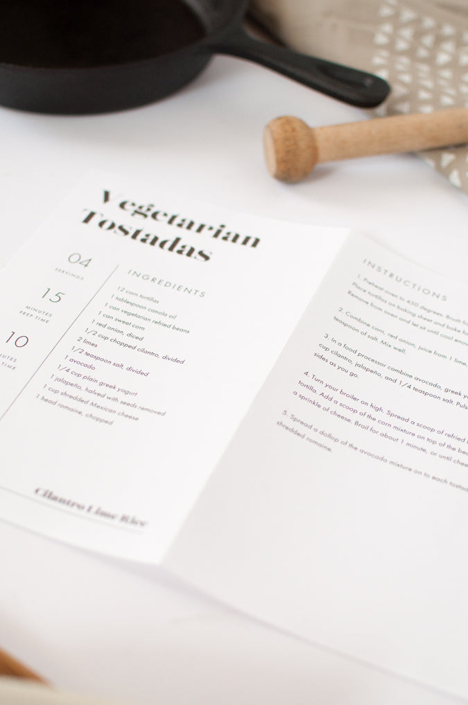 Printable Recipe Card Template