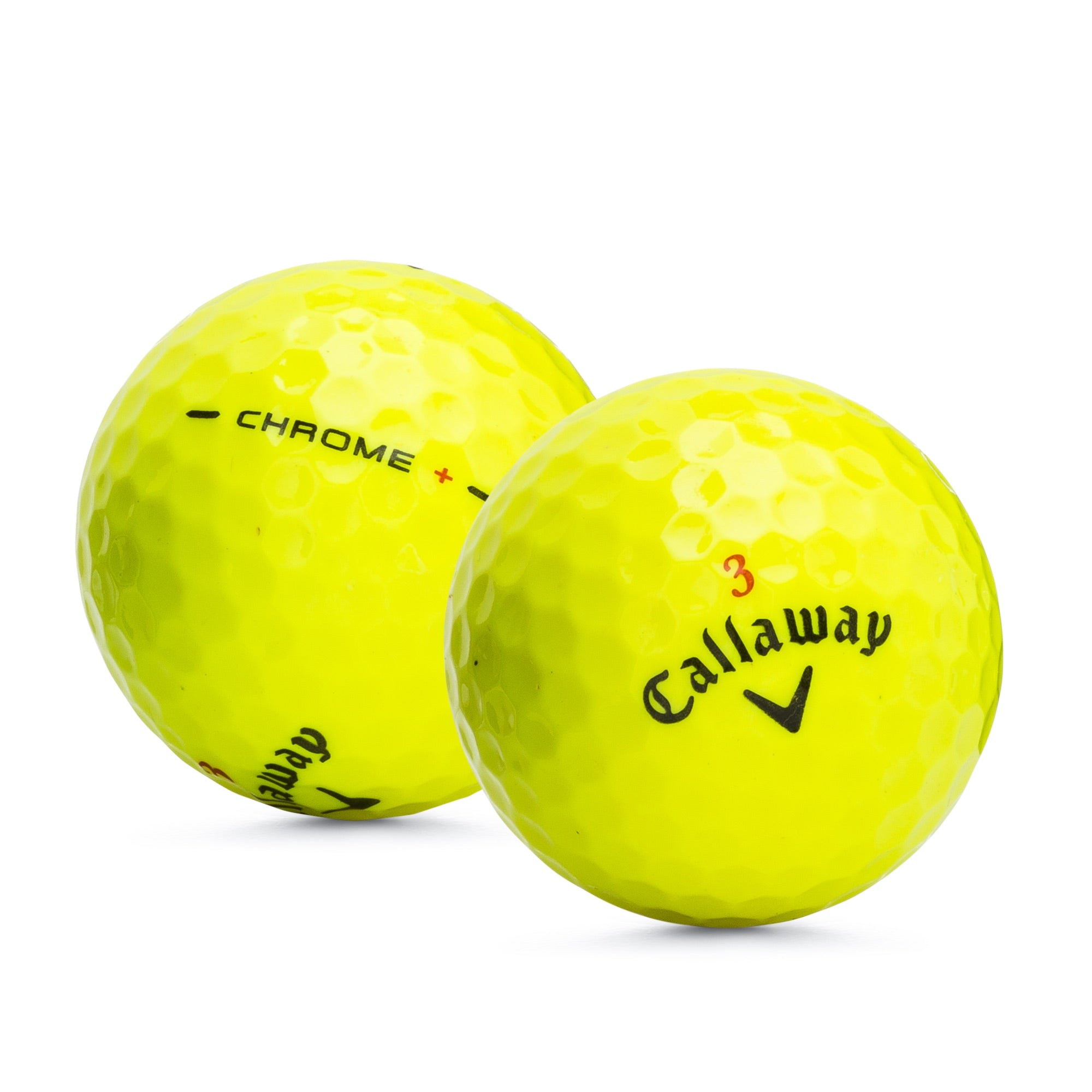 Used Callaway Hex Chrome Yellow - 1 Dozen - GolfBallNut