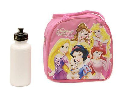 Disney Princess SCHOOL INSULATED SOFT LUNCH BAG CINDI ARIEL BELLE RAPUNZEL  PINK