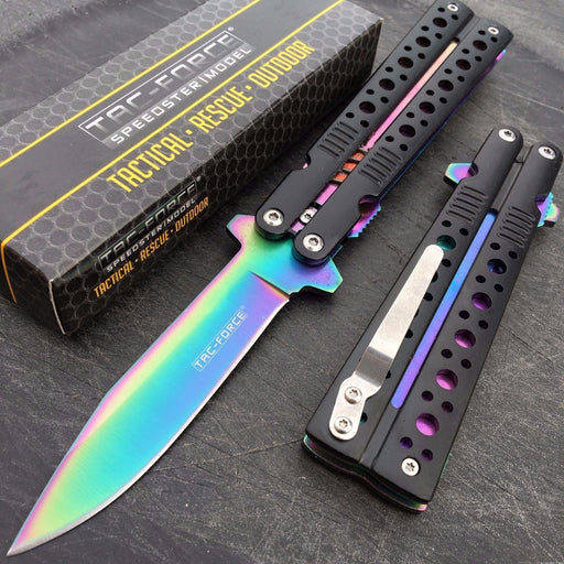 Tac-Force Spring Assisted Rainbow Rescue Folding knife - Smoky Mountain  Knife Works