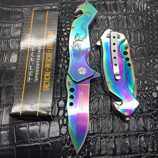  CENTAWAVE Tac-Force Folding Knife PURPLE DRAGON