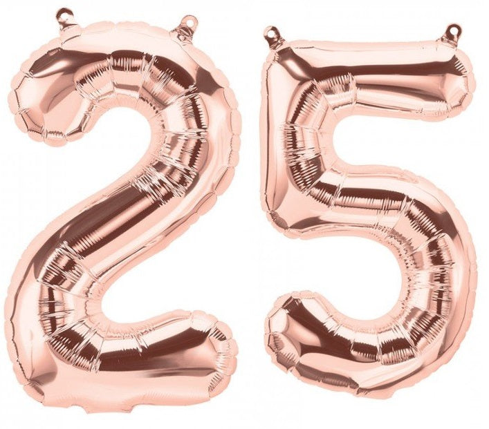 25 number balloons