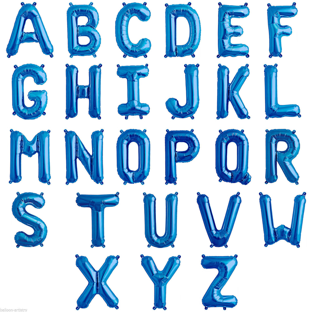 Blue Foil Number Letter Balloons 