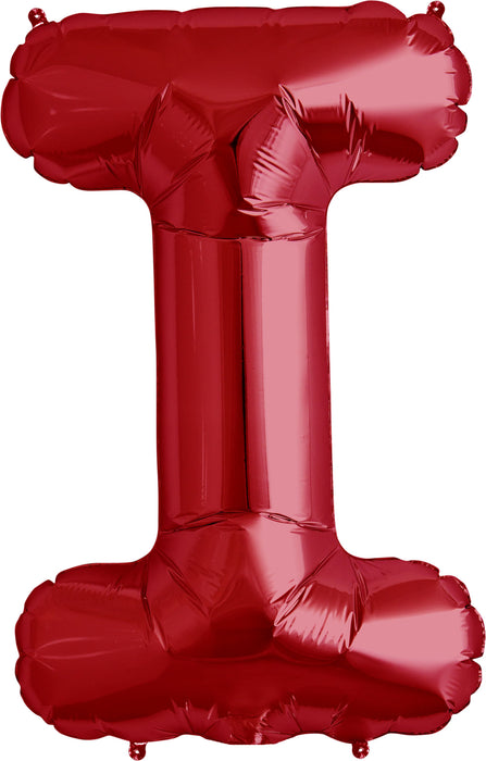 red foil letter balloons