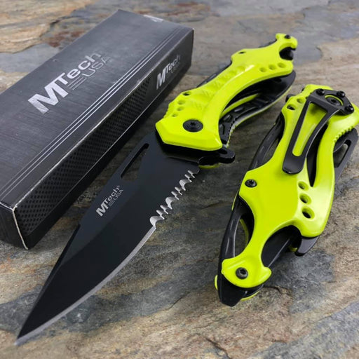 MOON KNIVES MTech USA Purple Blade Hunting Camping Tactical Rescue Pocket  Knife MT-A705PE 