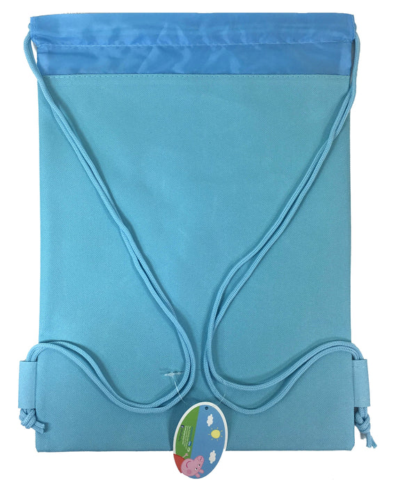Blue Peppa Pig Drawstring Backpack School Sport Gym Bag — Beyond ...