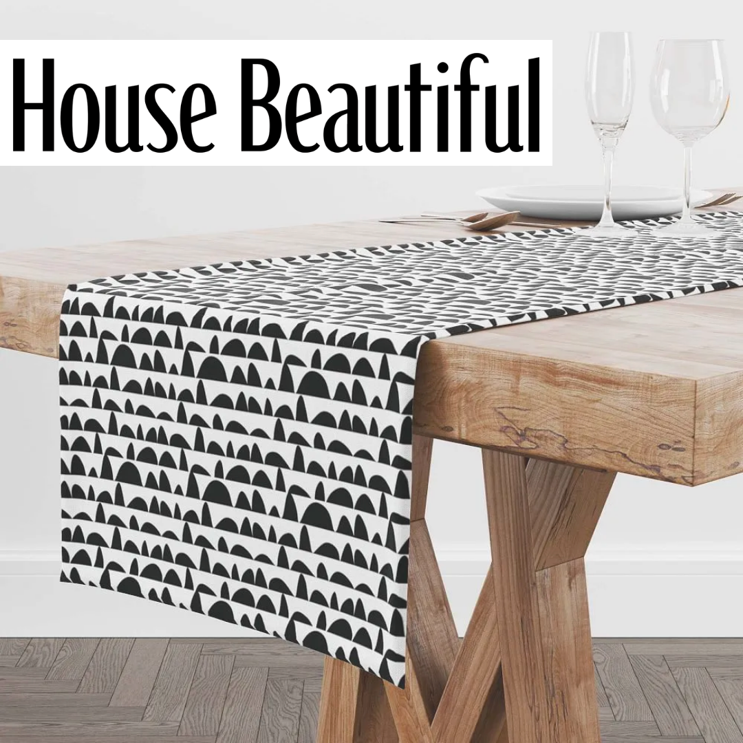 House Beautiful, Rochelle Porter Design, Table, Table Runner, Home Decor, Pattern