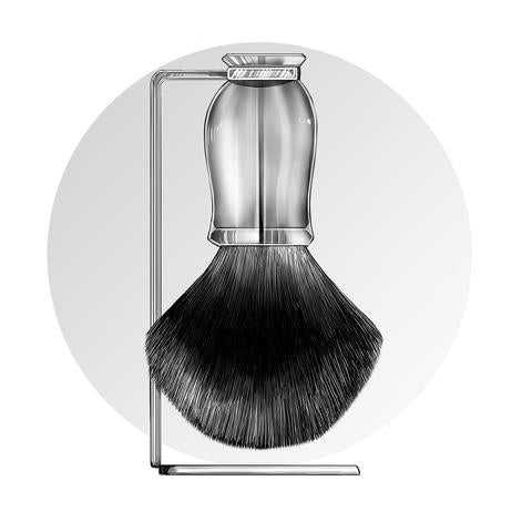 Shaving brush with stand