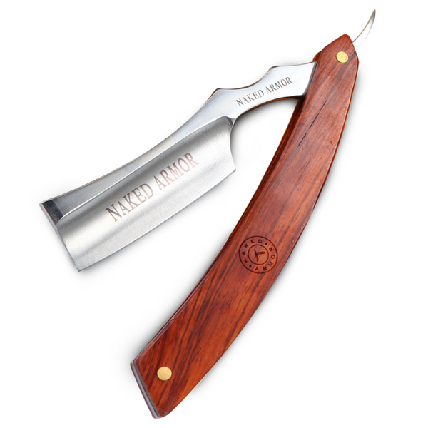 Naked Armor Thor Straight Razor 7/8" Redwood Japanese Stainless Steel