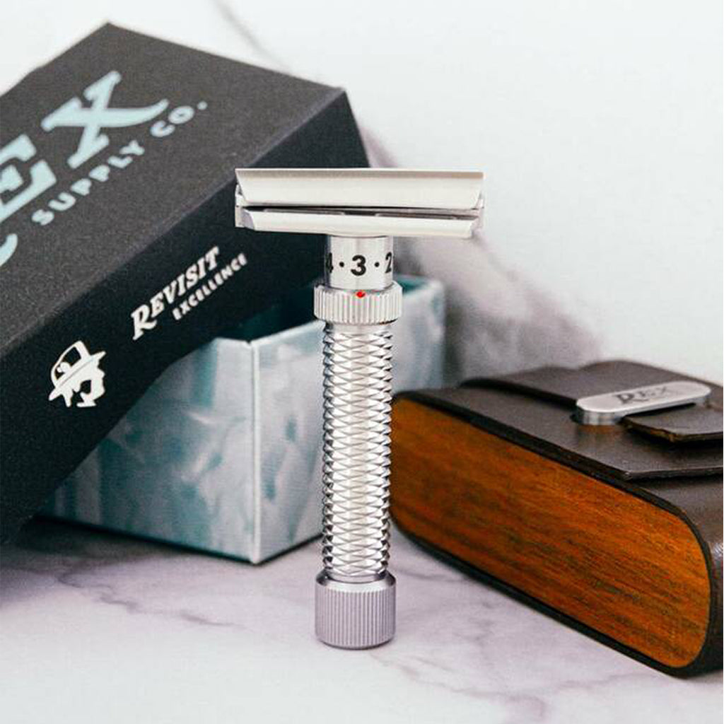 Rex Konsul Slant Adjustable Stainless Steel Safety Razor - Grown Man Shave