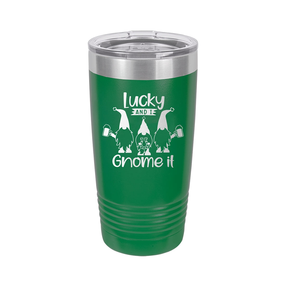 Gnome Hoppy Easter Teal 20oz Insulated Tumbler