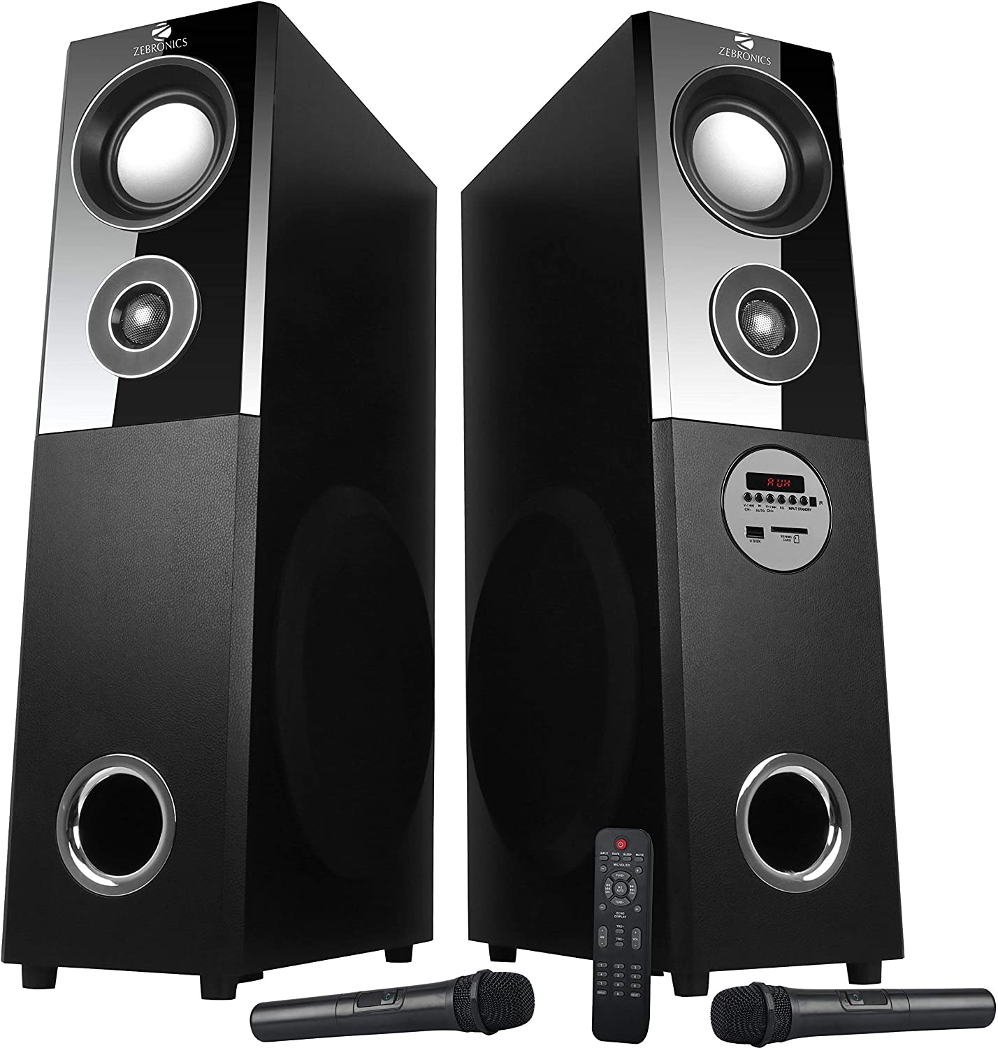 zebronics 2.0 multimedia tower speaker