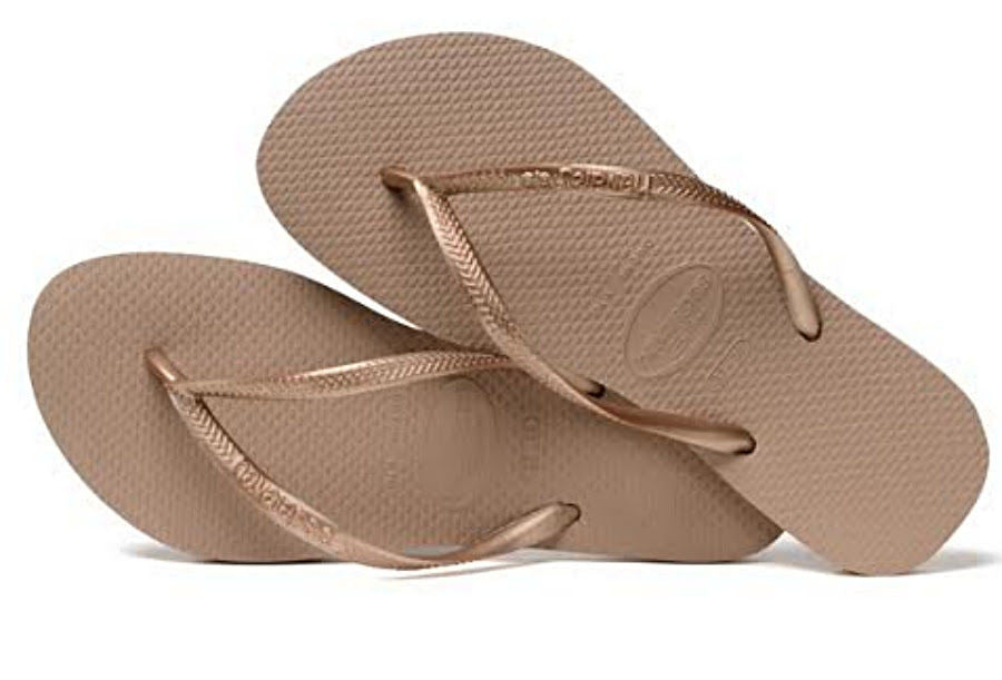 womens havaianas rose gold