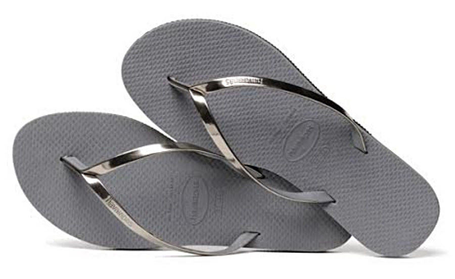 silver metallic havaianas