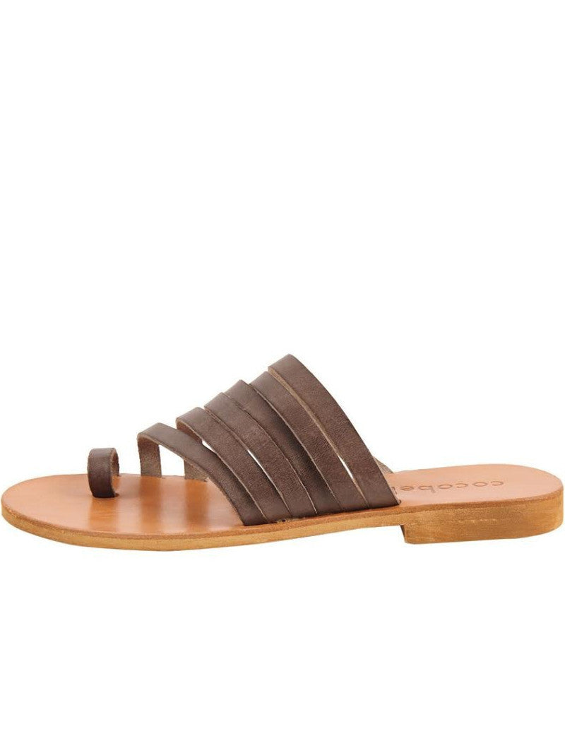 cocobelle leather slide sandals