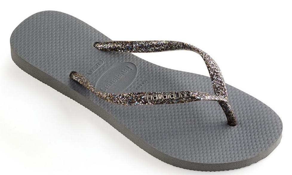 havaianas metallic grey