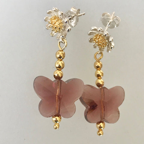 flower shaped earrings studs