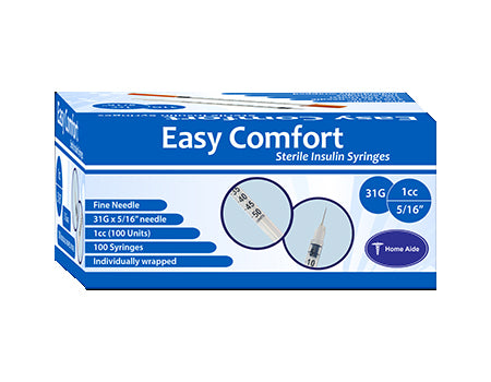  EasyTouch U-100 Insulin Syringe with Needle, 29G 1cc 1