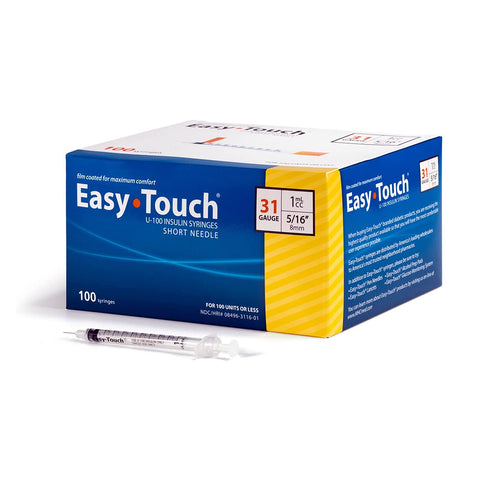  Easy Touch Insulin Pen Needles, 32G, 1/4-Inch/6mm, Box of 100 :  Health & Household