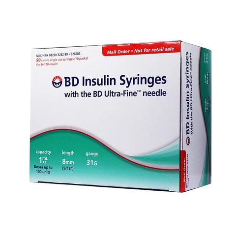 Easy Comfort Insulin Syringes - 32G 1 cc 5/16 100/bx